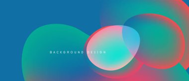 Soyut renkli çemberler çakışıyor. Mezuniyet mavisi, yeşiller, kırmızılar dinamik görsel efekt yaratır. Arka planlar için modern tasarım ögesi.