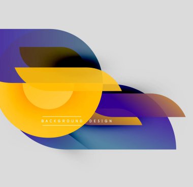 Soyut şekiller örtüşüyor, canlı renk değişimleri yaratıyor. Modern tasarım elementleri dinamik bileşimi, pürüzsüz geçişleri önerir. Arkaplan özellikleri metin etiketleri.