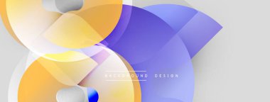 Soyut şekiller örtüşüyor, canlı gradyanlar yaratıyor. Yumuşak renkler harmanlanarak modern arkaplan tasarımı oluşturur. Minimalist estetik, temiz çizgiler mevcut.