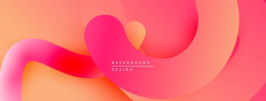 Soyut sıvı şekiller, sıcak renk paleti. Gradyan karışımları dinamik görsel efekt yaratır. Arka planlar için modern tasarım ögesi.