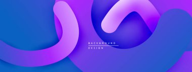 Soyut akışkan şekiller, canlı mor renkler, pürüzsüz gradyanlar modern arkaplan tasarımı yaratır. Minimalist estetik, dinamik kompozisyon.