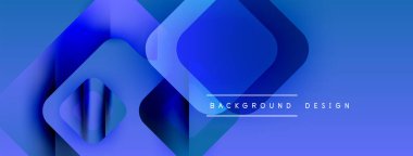 Soyut mavi katmanlar dinamik bileşim yaratır. Modern tasarım elementleri derinlik, hareket ve görsel ilgi gösteriyor. Pürüzsüz eğimler genel estetiği geliştirir.