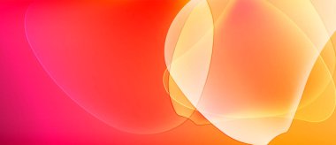 Soyut gradyanlar harmanlanarak akışkan şekiller yaratır. Sıcak renkler baskın, enerji, ışık, hareket çağrıştırıyor. Yumuşak kenarlar akıcılığı gösteriyor..