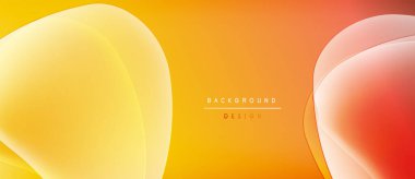 Soyut sarı, turuncu şekiller kesişiyor. Pürüzsüz gradyanlar modern arkaplan tasarımı yaratır. Minimalist estetik, sıcak tonlarda sunar.