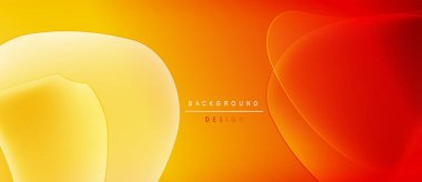 Soyut gradyanlar, sarı, turuncu renkler dinamik arkaplan oluşturur. Modern tasarım elementleri akıcılık ve sıcaklık öneriyor..