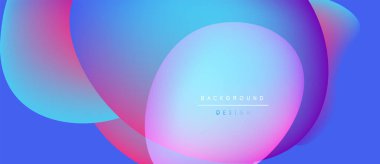 Soyut renkli şekiller çakışıyor. Renkler karışıyor ve canlı bir görsel etki yaratıyor. Arkaplan ve sunumlar için uygun modern tasarım.