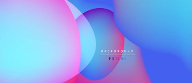 Soyut akışkan şekiller harmanlanır ve canlı gradyanlar oluşturur. Pembe, mavi, mor renkler tasarımda baskın. Metin arkaplan tasarımı okur.