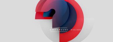 Soyut tasarım özellikleri üst üste biniyor. Kırmızı, donanma, beyaz renkler dinamik görsel efekt yaratır. Minimalist tarz, modern estetik.