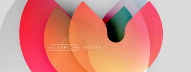 Soyut renkli katmanlar dinamik görsel efekt yaratır. Gradyan daireler modern tasarım elementini oluşturur. Arkaplan metni arkaplan tasarımı okur.