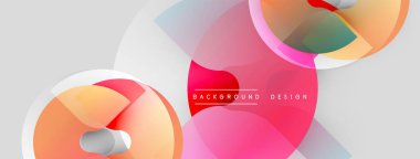 Soyut şekiller, canlı renklerin karışımı. Modern tasarım, pürüzsüz eğimler dinamik kompozisyon yaratır. Açık gölgeler derinlik ekler.