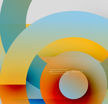 Soyut geometrik şekiller çakışıyor. Renkler karışır, dinamik görsel efekt yaratır. Modern tasarım ögeleri pürüzsüz geçişler sunar.