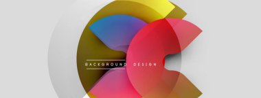 Soyut renkli daireler çakışıyor, dinamik görsel efekt yaratıyor. Modern tasarım elementleri yenilik ve enerji öneriyor. Beyaz arkaplan canlılığı artırır.