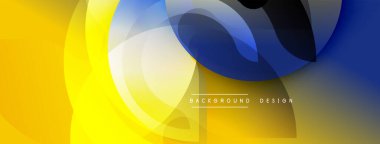 Soyut sıvı şekilleri, canlı sarı, mavi gradyanlar. Modern tasarım, pürüzsüz geçişler, dinamik kompozisyon. Dijital projeler için arkaplan ögesi.