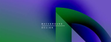 Soyut gradyan tasarımı. Mor, yeşil, mavi renkler düzgün bir şekilde harmanlanır. Metin, arkaplan dizaynının biçimli olduğunu okuyor. Minimalist estetik.