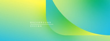 Soyut eğim arkaplanı. Sarı, yeşil, mavi renkler düzgün bir şekilde harmanlanır. Metin elementli minimalist tasarım. Modern estetik.