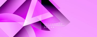 Soyut pembe arka plan. Geometrik şekiller örtüşür, dinamik görsel efekt yaratır. Dijital projeler için modern tasarım.