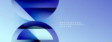 Soyut mavi şekiller örtüşür, dinamik görsel efekt yaratır. Renkler derinlik ve modern tasarım estetiğini gösteriyor..