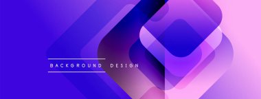 Soyut sıvı şekiller, mor renkler, modern tasarım. Gradyan arka plan dinamik görsel efekt yaratır. Minimalist estetik.