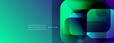 Soyut eğim arkaplanı. Üst üste binen kareler modern görsel efektler yaratır. Teal, mavi, mor renkler kompozisyona hakim. Minimalist tasarım.