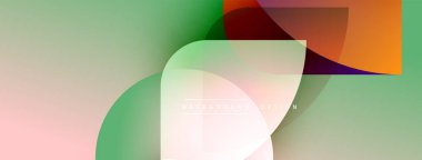 Soyut renkli şekiller dinamik arkaplan oluşturur. Yumuşak gradyanlar harmanlanarak modern görsel kompozisyon oluşturur.