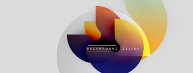 Soyut renkli şekiller örtüşür, dinamik görsel efekt yaratır. Arkaplan ve sunumlar için uygun modern tasarım.