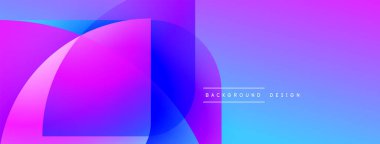 Soyut canlı katmanlar dinamik bileşim yaratır. Pembe, mor, mavi renkler pürüzsüz, modern estetik.