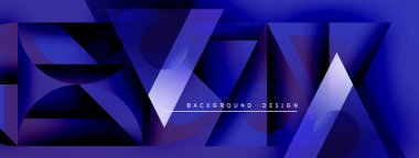 Soyut mavi tasarım geometrik şekiller, katmanlı efekt içerir. Metin arka plan tasarımı okur. Modern, canlı, şık bir sunum..