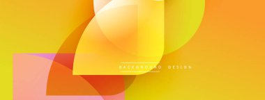 Soyut geometrik şekiller üst üste binerek sıcak renk değişimleri yaratıyor. Sarılar, portakallar, kırmızılar kompozisyona hakim. Modern tasarım ögesi.