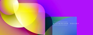 Soyut, enerjik şekiller çakışıyor. Renkler karışıyor, dinamik görsel efekt yaratıyor. Modern tasarım arka planlar için uygun.