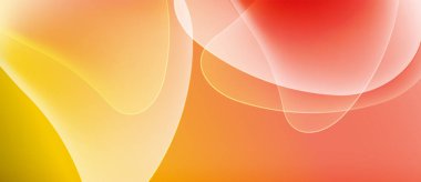 Soyut akışkan şekiller harmanlanarak sıcak renk değişimleri yaratır. Sarılar portakallardan geçer, kırmızılarla biter. Yumuşak eğriler kompozisyona hakim.