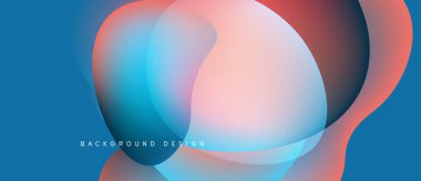 Soyut sıvı şekilleri örtüşür ve canlı renk değişimleri yaratır. Mavi, pembe, kırmızı renkler kusursuz bir şekilde harmanlanır. Modern tasarım ögesi.