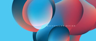 Soyut sıvı şekilleri örtüşür, parlak mavi ve kırmızı renkler yaratır. Modern tasarım hareketi, derinliği, pürüzsüz geçişleri çağrıştırıyor. Arkaplan özellikleri metin.