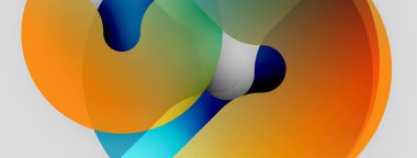 Soyut şekiller harmanlanarak canlı renk değişimleri yaratır. Turuncu, mavi, yeşil renkler kompozisyona hakim. Pürüzsüz geçişler akıcılığı akla getiriyor.