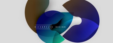 Soyut şekiller örtüşür, dinamik görsel etki yaratır. Gradyan renkler harmanlanarak modern arkaplan tasarımı oluşturur. Minimalist stil.