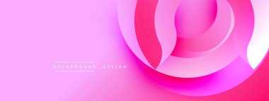 Soyut pembe arkaplan özellikleri üst üste binen eğri şekiller. Değişken renklere sahip modern tasarım, pürüzsüz geçişler, zarif estetik.