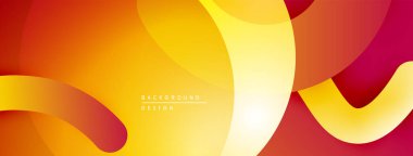 Soyut sıvı şekiller, sıcak renk paleti. Gradyan geçişler dinamik görsel efekt yaratır. Modern tasarım arka planlar için uygun.