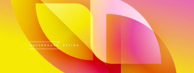 Soyut gradyanlar çakışıyor, dinamik görsel akış yaratıyor. Pembe turuncu renklere parlak sarı geçişler. Modern tasarım ögesi.