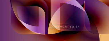 Soyut sıvı şekiller, canlı mor, turuncu renkler. Modern tasarım elementleri dinamik görsel deneyimler yaratır. Yumuşak eğimler, çakışan biçimler.