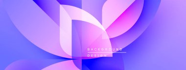 Soyut tasarım mor, pembe, mavi şekillerde akıyor. Gradyan renkler dinamik görsel efekt yaratır. Modern arkaplan ögesi.
