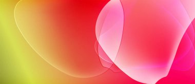 Soyut sıvı şekilleri canlı renkleri harmanlar. Turuncudan turuncuya doğru sarı geçiş, kırmızı dinamik görsel efekt yaratır. Düzen eğimleri kompozisyona hakim.