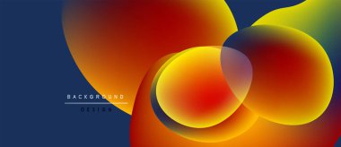 Soyut renkli katmanlar örtüşüyor. Gradyan gölgeler dinamik görsel efekt yaratır. Arkaplan ve sunumlar için uygun modern tasarım.