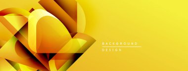 Soyut geometrik şekiller, canlı sarı renkler, dinamik kompozisyon. Arka planlar ve sunumlar için modern tasarım öğesi. Yumuşak eğimler derinlik yaratır.