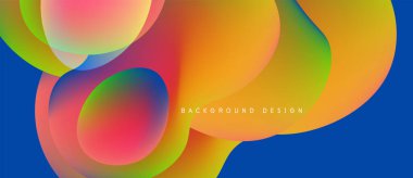 Soyut sıvı şekiller harmanlanarak canlı renk değişimleri yaratır. Arkaplanda pürüzsüz geçişler, dinamik bileşimler.