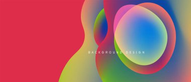 Soyut renkli şekiller çakışıyor. Canlı gradyanlar modern arkaplan tasarımı yaratır. Yumuşak geçişler, dinamik kompozisyon.