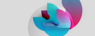 Soyut renkli şekiller örtüşüyor ve dinamik bir zemin oluşturuyor. Gradyan renkler harmanlanarak modern görsel cazibe sunuyor. Metin arkaplan tasarımı okur.