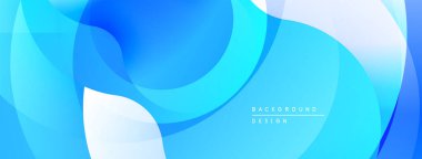 Soyut sıvı şekilleri, mavi renkler, pürüzsüz gradyanlar. Arka planlar, sunumlar, web siteleri için modern tasarım öğesi. Hafif, havadar.