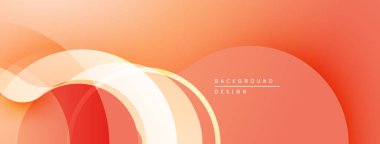 Soyut turuncu arka plan. Düz eğriler dinamik katmanlar, modern tasarım elementleri yaratır. Sıcak tonlar enerjiyi, basitliği gösterir..