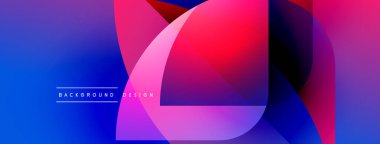 Soyut canlı katmanlar örtüşüyor. Renkler karışıyor, dinamik görsel efekt yaratıyor. Modern tasarım ögeleri cesur kompozisyon sunar.