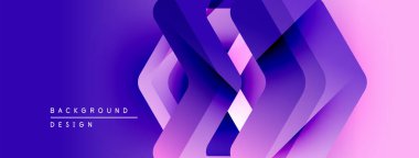 Soyut mor tasarım üst üste binen katmanlar, gradyanlar, dinamik şekiller. Dijital projeler için modern arkaplan.