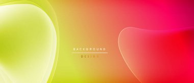 Soyut eğim arkaplanı. Pürüzsüz şekiller sarı, turuncu, kırmızı renkleri harmanlıyor. Pankartlar ve sunumlar için uygun minimalist tasarım.